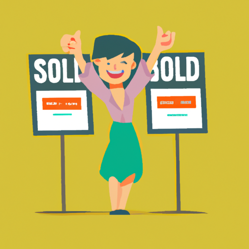 מוכר מאושר מחזיק שלט 'נמכר' לאחר מכירת האתר שלו בהצלחה ב-SaleOP